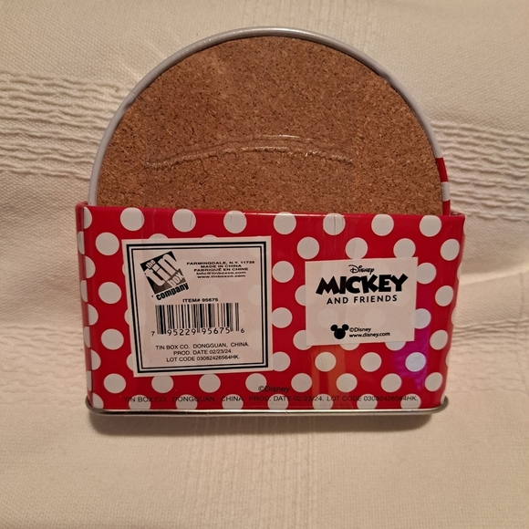 Mickey & Minnie Mouse 6 piece coasters with coaster holder, New - Picture 2 of 3